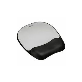 Memory Foam Mouse Pad,Nonskid,8"x9-1/4"x1" ,Silver Streak