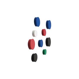 Nobo Magnetic Round Marker 20mm Assorted Pack of 10 1901016