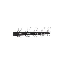 Coat Rack Black Alba Hanging 5-Peg 760X164X75Mm Metal 900G