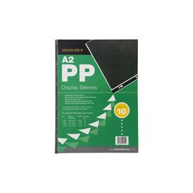 Goldline Display Sleeves Polypropylene Reinforced 150 Micron 6 Hole A2 Clear Ref PDSA2Z [Pack 10]