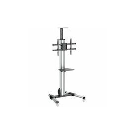 TV Cart - Portable TV Stand - For 32" to 70" TVs - One-Touch Height Adjustment - AV Cart - Mobile TV Stand - VESA TV Stand