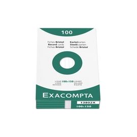 Exacompta Record Cards Lined 100x150mm White 13802X (PK100)