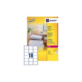 AVERY BoÃ®te de 1800 étiquettes laser blanc 63.5X46.6 L7161-100