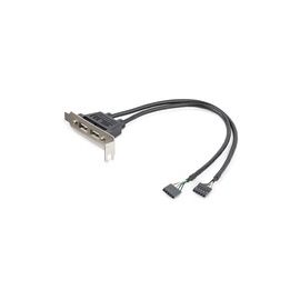 StarTech.com - Slot plate adapter - USB A (f) - low profile - 2 port