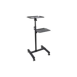 Mobile Projector and Laptop Stand/Cart, Heavy Duty Portable Projector Stand/Presentation Cart (22lb/shelf), Height Adjustable