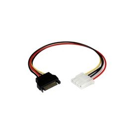 12in SATA to Molex LP4 Power Cable Adapter - F/M