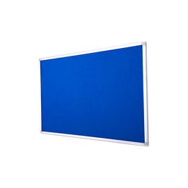 Earth-It Recycled Blue Felt Notice Board with Aluminium Frame W900xH600mm Ref FA0343790