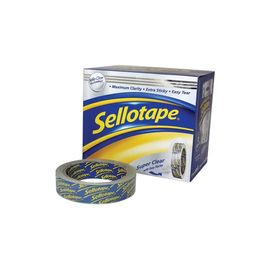 Sellotape Super Clear Premium Quality Easy Tear Tape 24mmx50m Ref 1569087 [Pack 6]