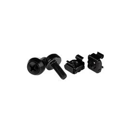 M5 x 12mm - Screws and Cage Nuts - 50 Pack Black - M5 Mounting Screws & Cage Nuts for Server Rack & Cabinet