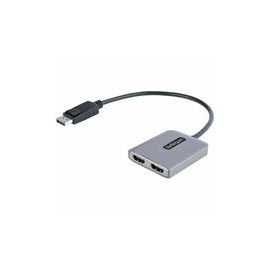 DP to Dual HDMI MST HUB, Dual HDMI 4K 60Hz, 2 Port DisplayPort Multi Monitor Adapter with 1ft/30cm Cable, DP 1.4 | DSC | HBR3