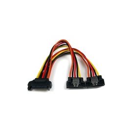 6in Latching SATA Power Y Splitter Cable Adapter - M/F