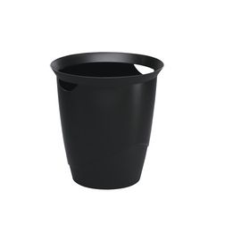 Durable Vivid Waste Bin Plastic with Handles 16 Litre Black Ref 1701710060